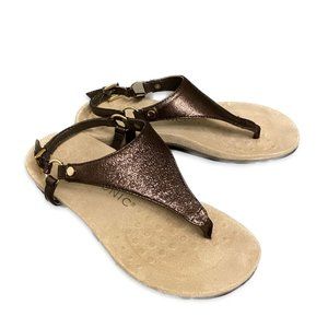 Vionic Kirra Metallic Bronze Sandals Size 6